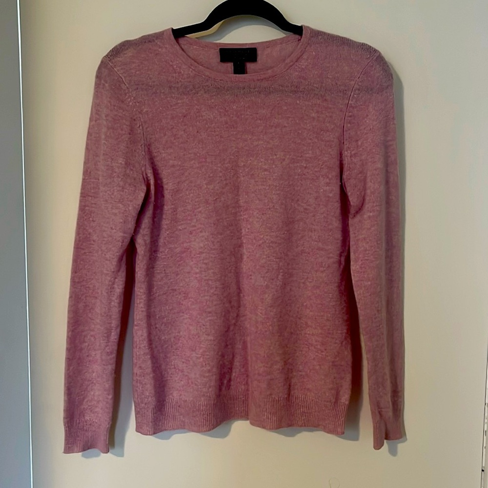 charter club luxury 100% cashmere sweater light pink